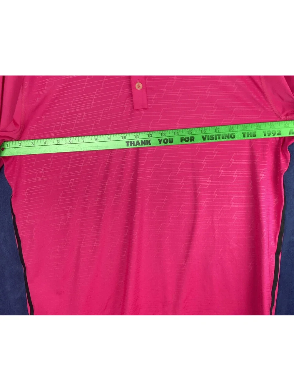 Nike Golf Dri-fit Polo Men’s Large Magenta Pink Black Stripe
